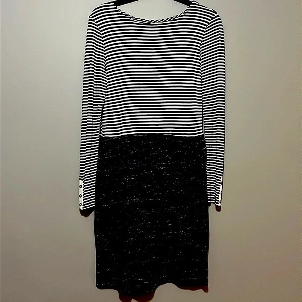 Dolan Left Coast Collection | Mixed Stripes mini knit dress women‎ size S office